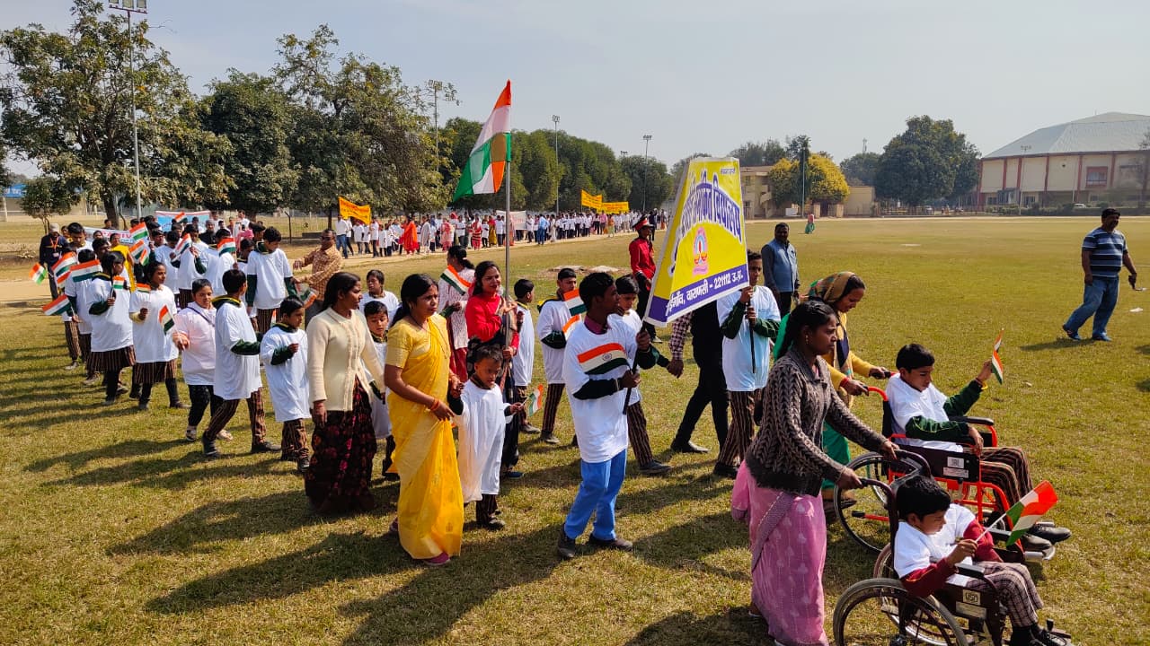 Premjyoti Society — Community outreach rally with children and volunteers